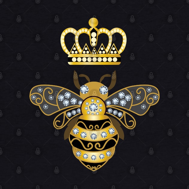 Queen Bee With Crown by CreativeShirt
